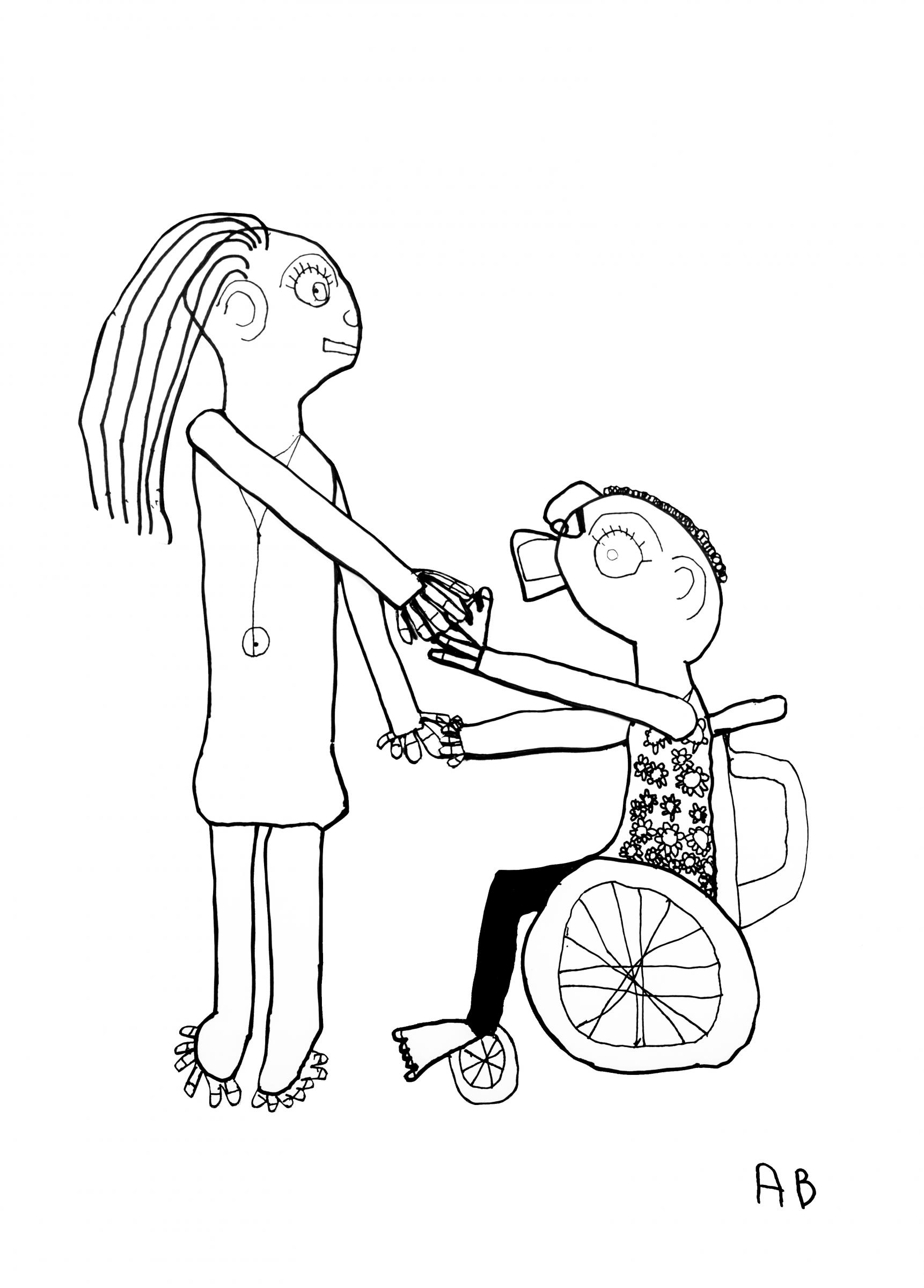 dessin enfant handicap