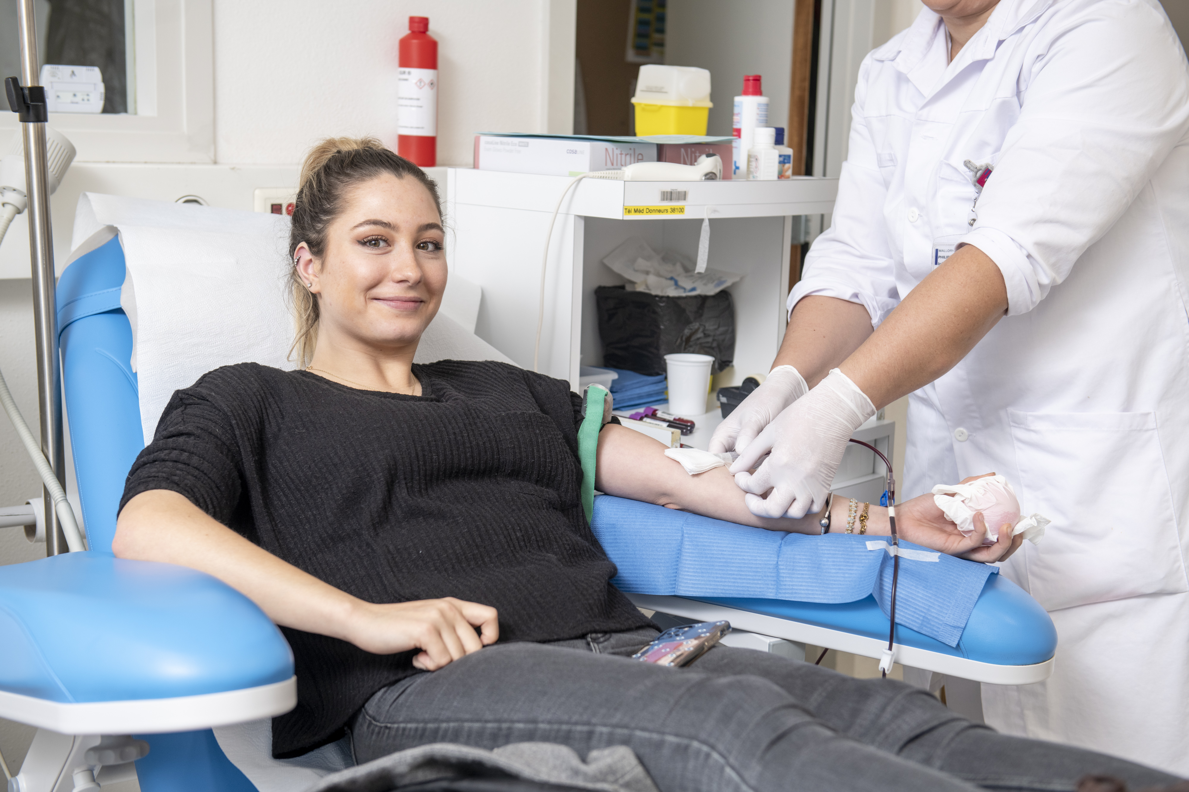 donneuse de sang au CTS