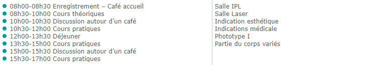 Stages pratiques en laserthérapie et traitement IPL