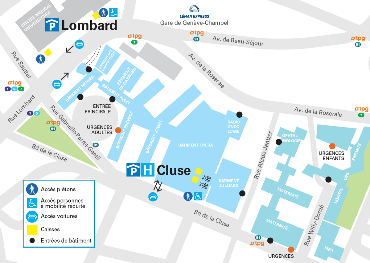 Plan parking Cluse Roseraie