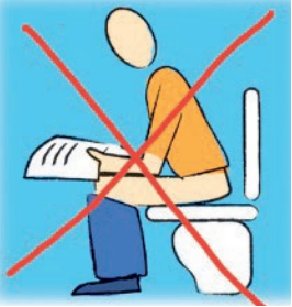 interdiction de s'assoir sur le wc