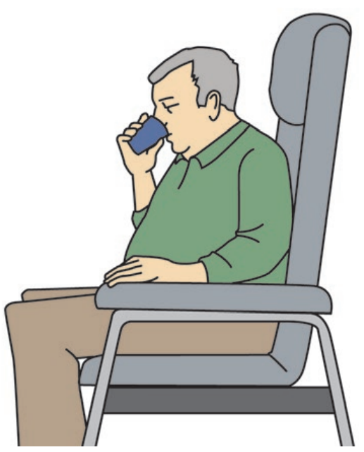 Bonne position pour boire ou manger