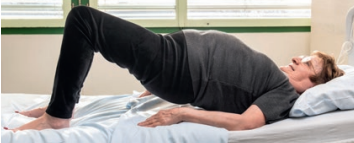 Exercice lombalgies communes aigues : pont fessier