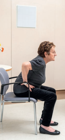 Lombalgies communes aiguës : exercices Position assise à debout