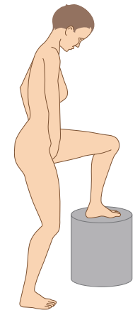 position debout - pose d'un pessaire