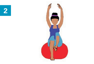 Exercices avec accessoires simples : un gros ballon