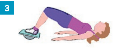 Exercices avec accessoires spécifiques : un plateau d’équilibre