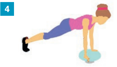 Exercices avec accessoires spécifiques : un plateau d’équilibre