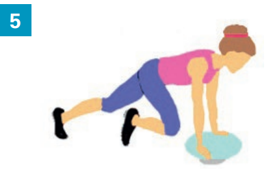 Exercices avec accessoires spécifiques : un plateau d’équilibre