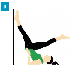 Gestes du quotidien : Sur le dos avec pieds contre un mur