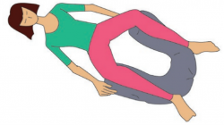 Position pour soulager le périnée : la grenouille