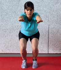 Squats d’échauffement