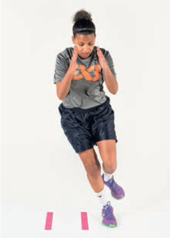 Sauts latéraux sur une jambe