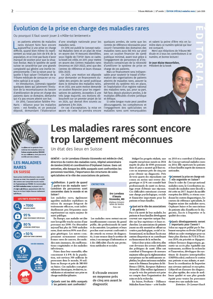 Tribune médicale juin 2026 Editorial et article 1