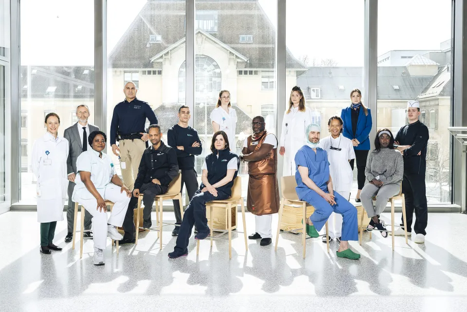 Photo de groupe personnel des HUG