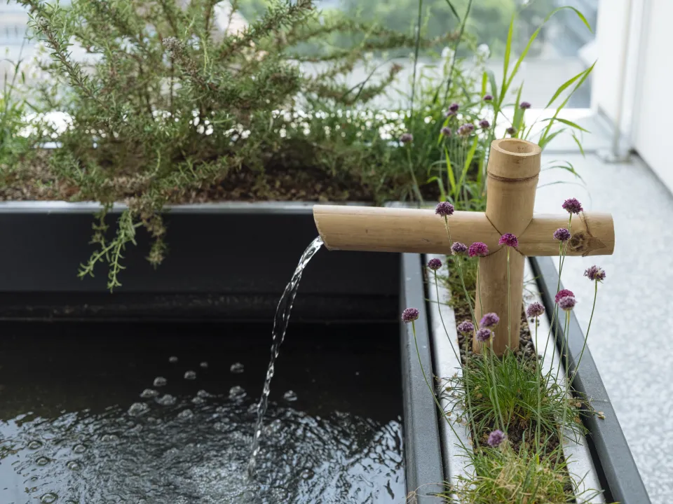 Fontaine de la loggia zen - Bâtiment Gustave Julliard