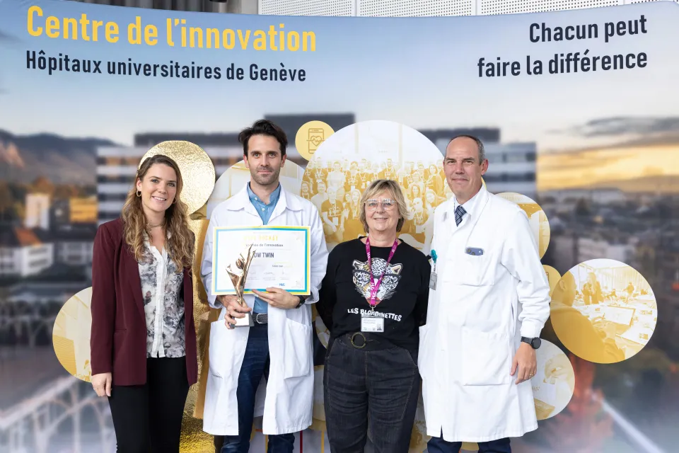 Equipe gagnante - Journée innovation HUG 2025 - Crédit photo Jonathan Imhof)