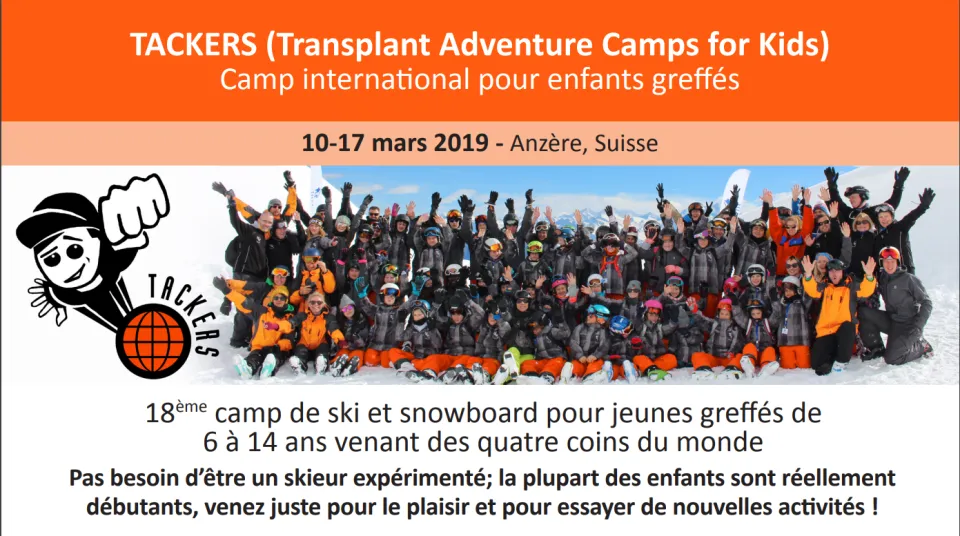 Camp de ski et snowboard pour jeunes greffés