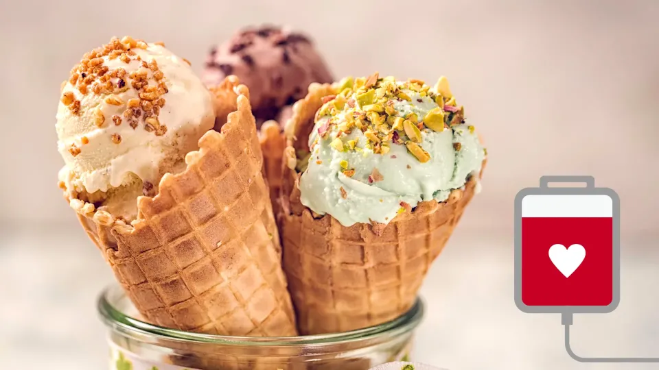 Journée mondiale don du sang - Dégustation de glaces