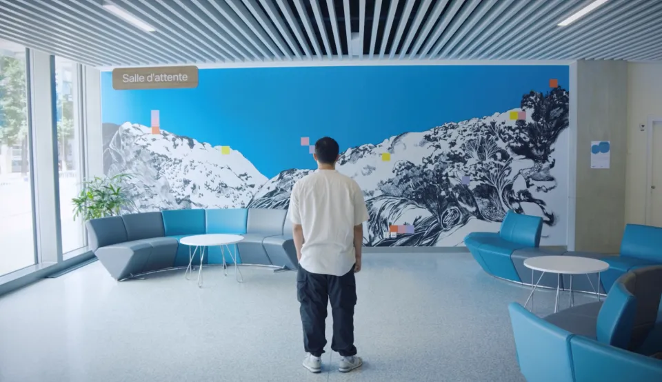 Une Vallée, fresque de Sam Fagnart