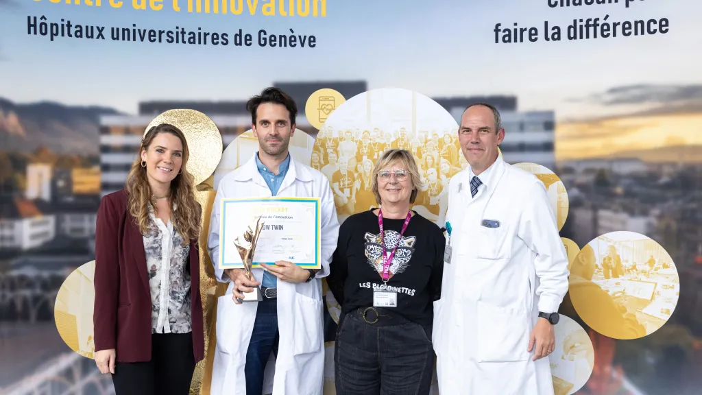 Equipe gagnante - Journée innovation HUG 2025 - Crédit photo Jonathan Imhof)