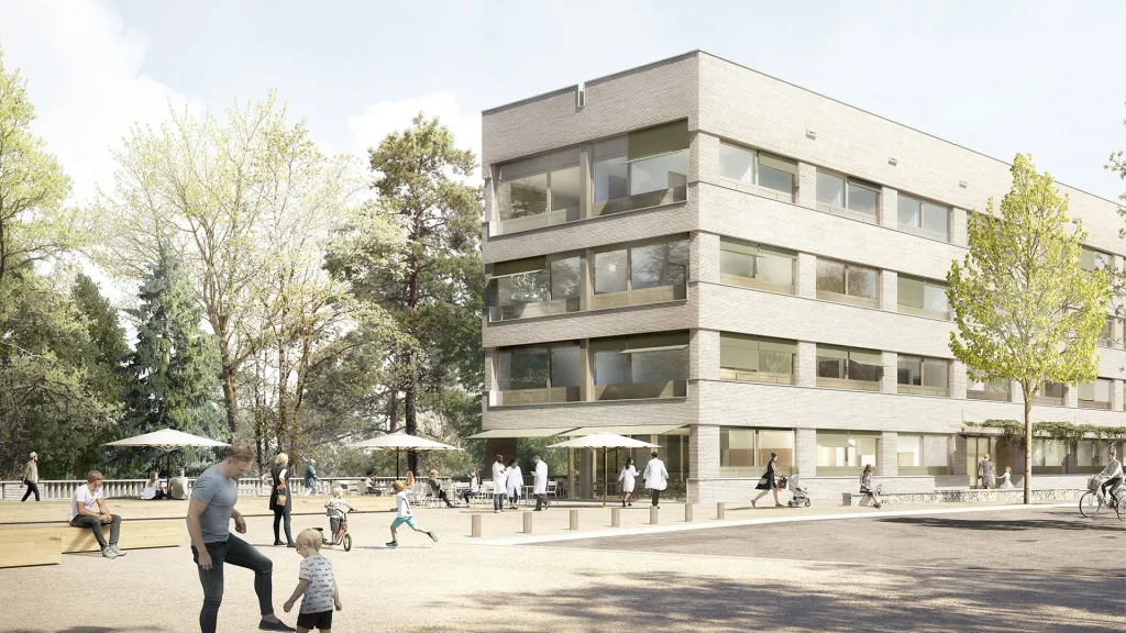 Nouveau centre de chirurgie ambulatoire à Genève : Pose de la première pierre - Copyright : Meier+ associés architectes