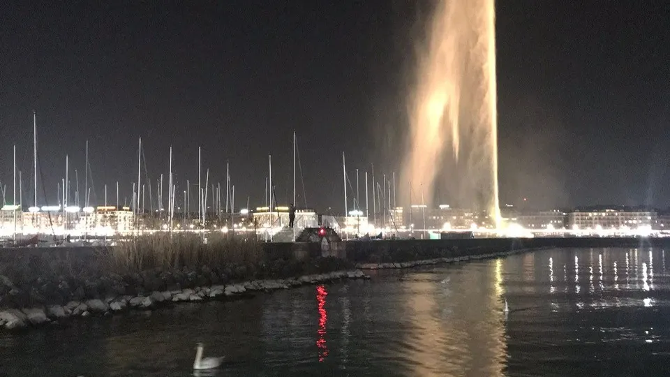 Jet d'eau de nuit