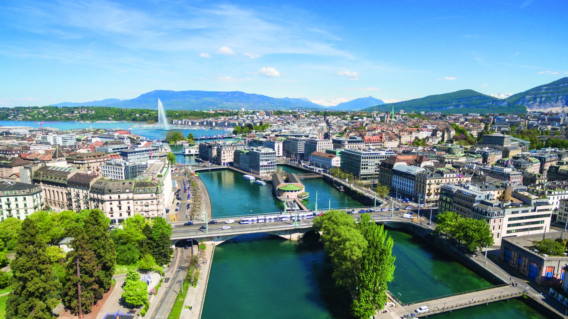 Vue panoramique sur la ville de Genève