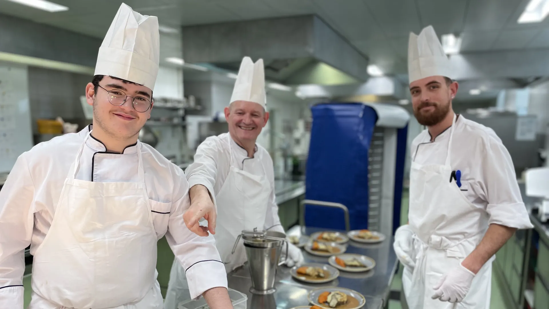 L'équipe de cuisiniers à la clinique de Crans-Montana