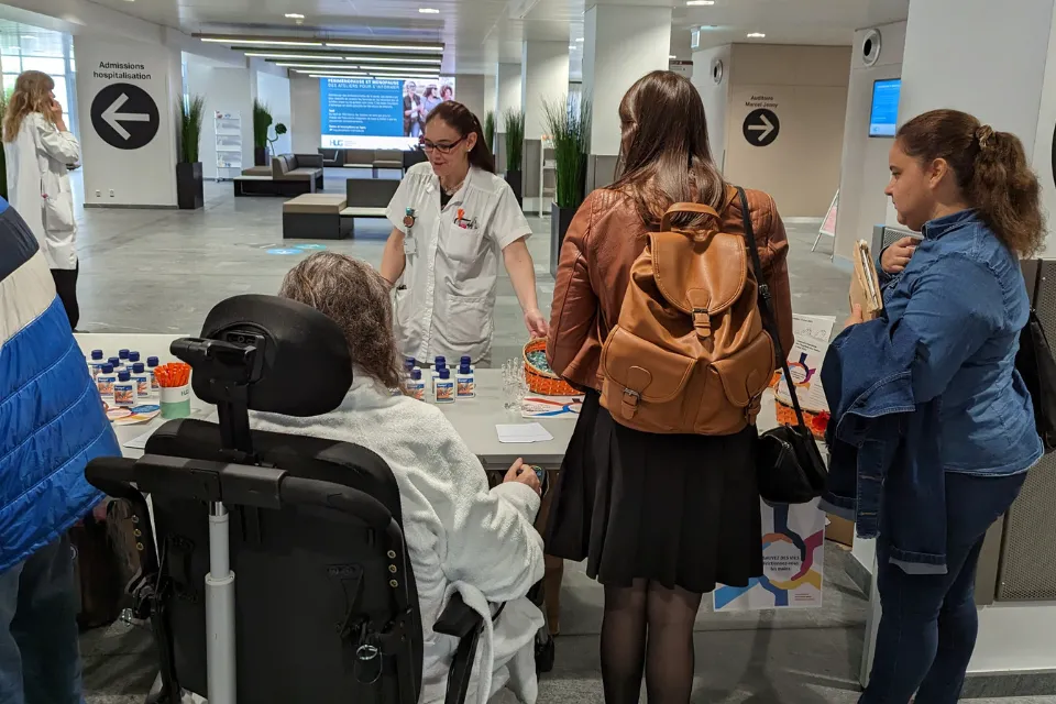 Stand du SPCI pour la Journée mondiale de l'hygiène des mains 2023