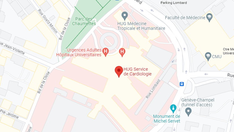 google map service de cardiologie 