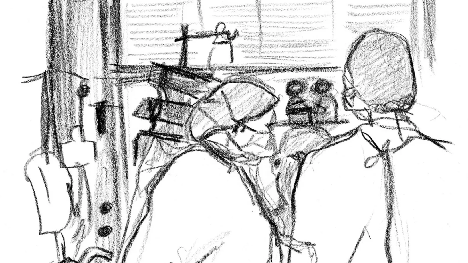 Eliane Beytrison - Croquis aux soins intensifs