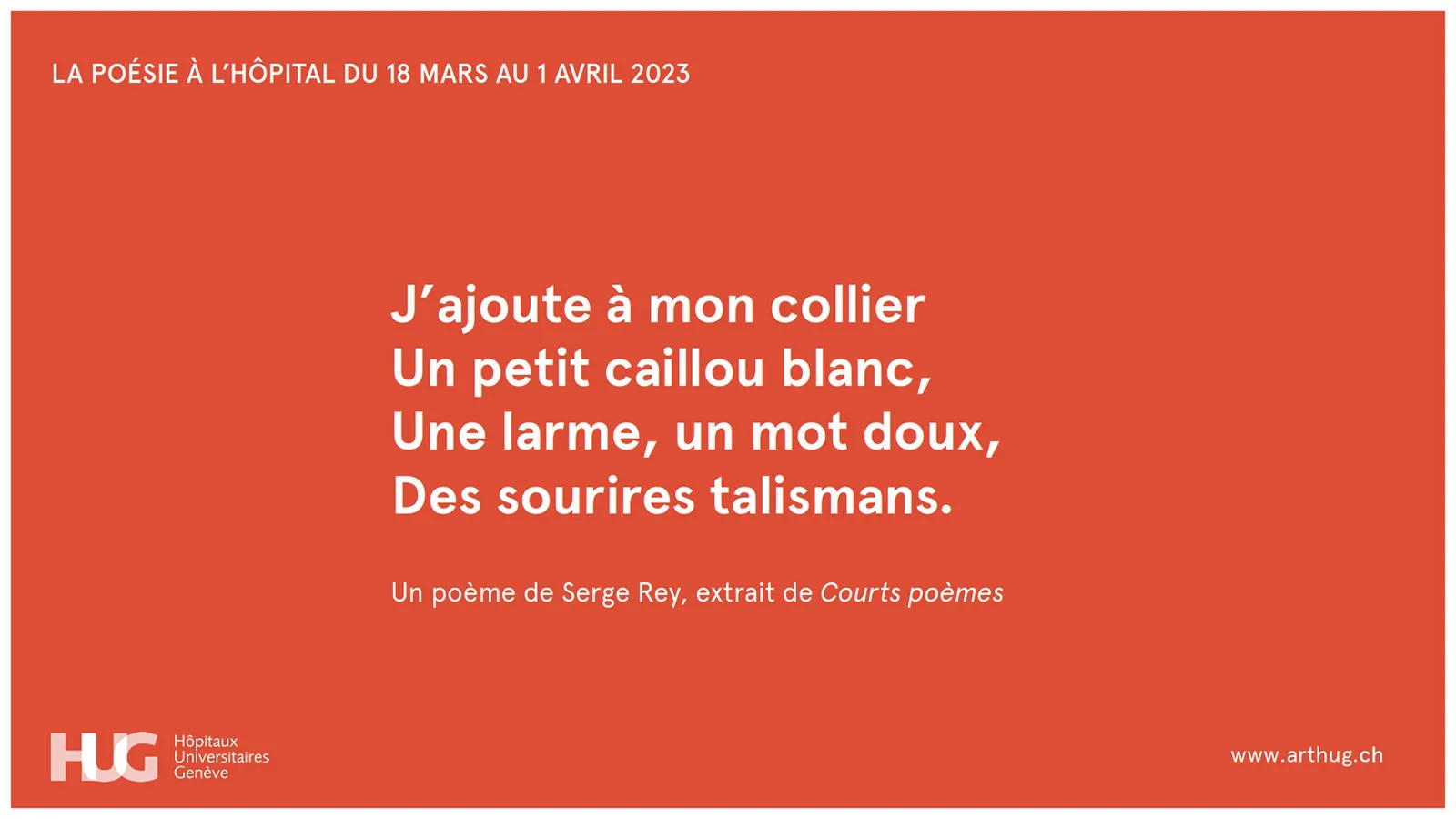 Poème visible sur les écrans