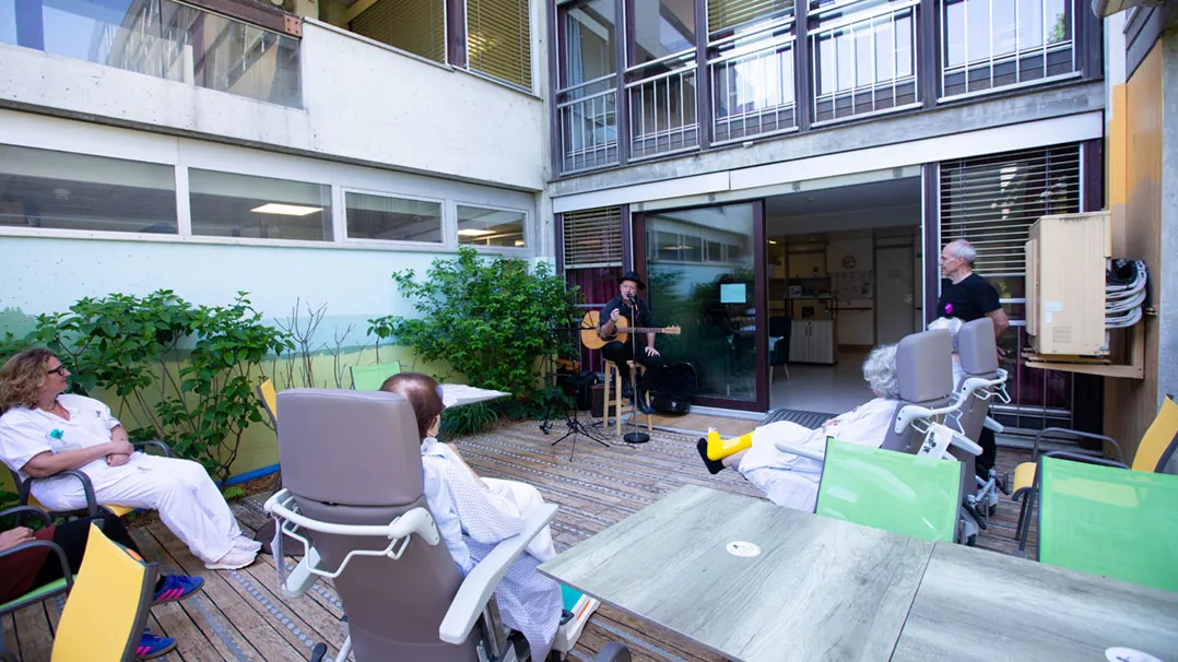 Hyacinthe Reisch à l'hôpital des trois-chêne_© Ariane Mawaffo