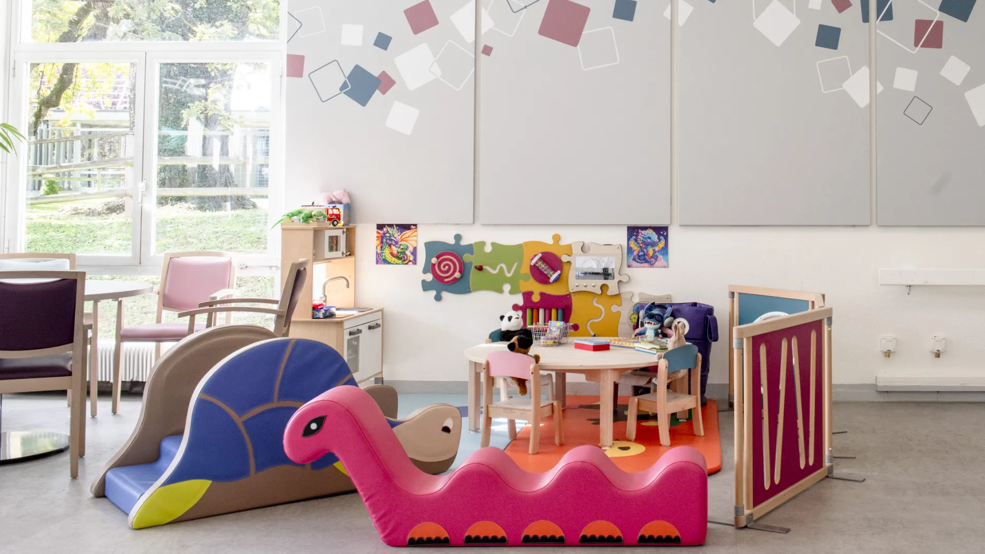 Coin aménagé pour les enfants