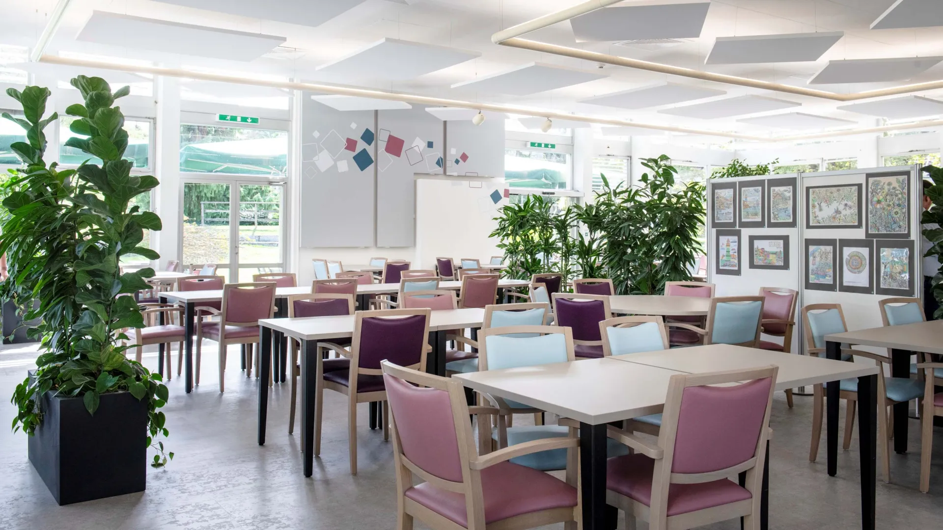 Un restaurant lumineux et confortable