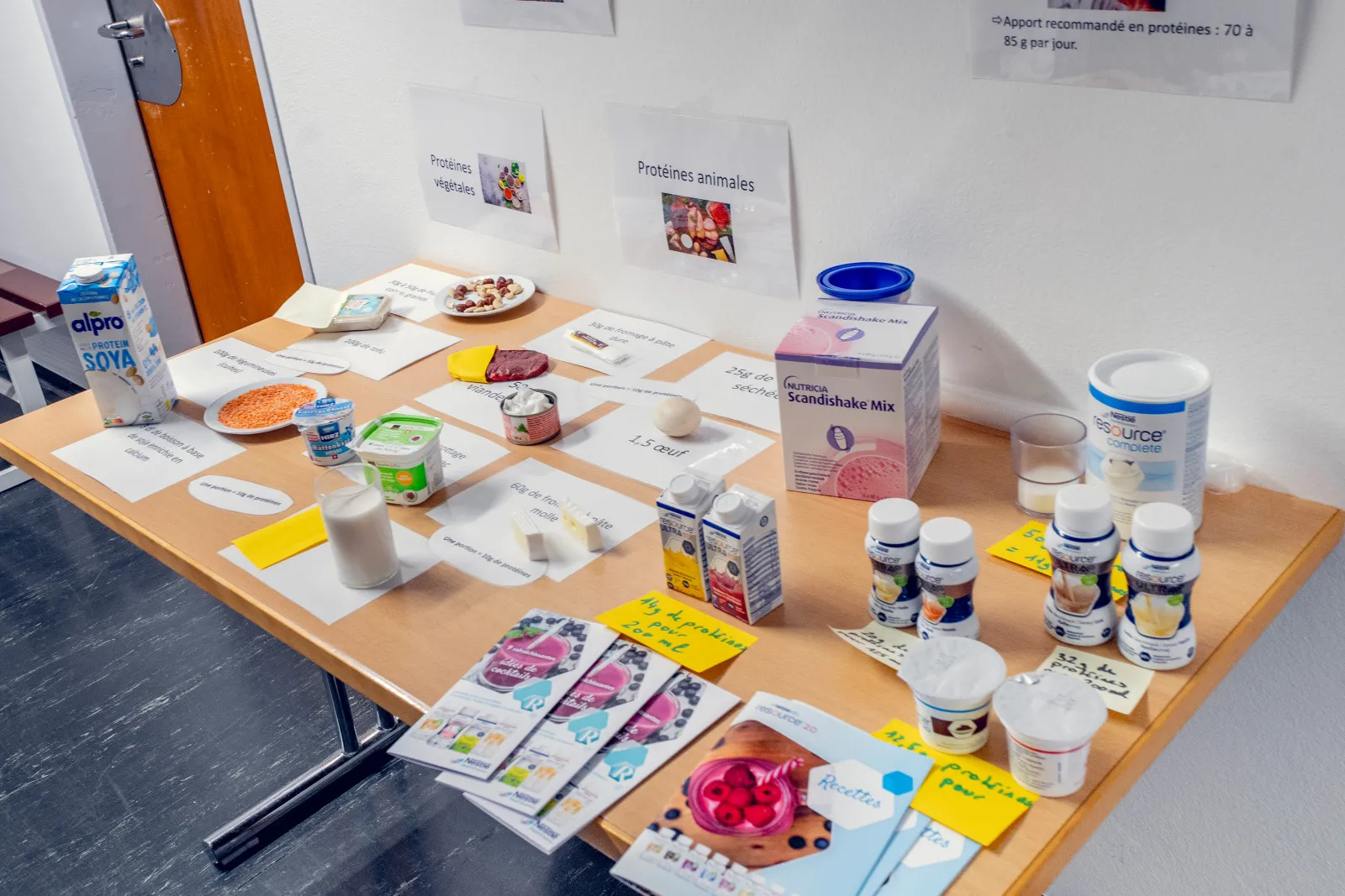 Illustrer l'apport quotidien en protéine recommandé