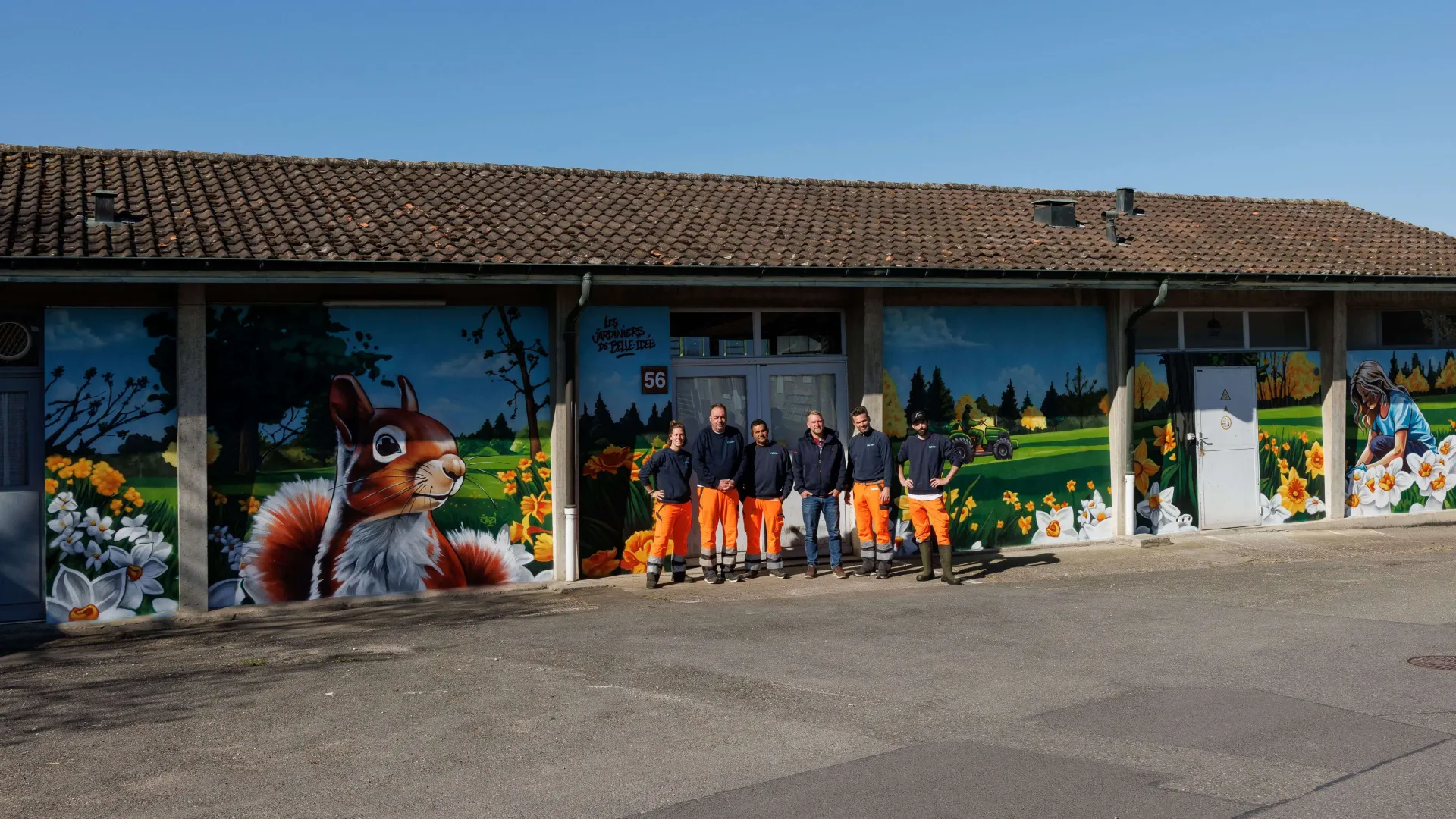 Fresque jardin Belle Idée avec les graffeurs