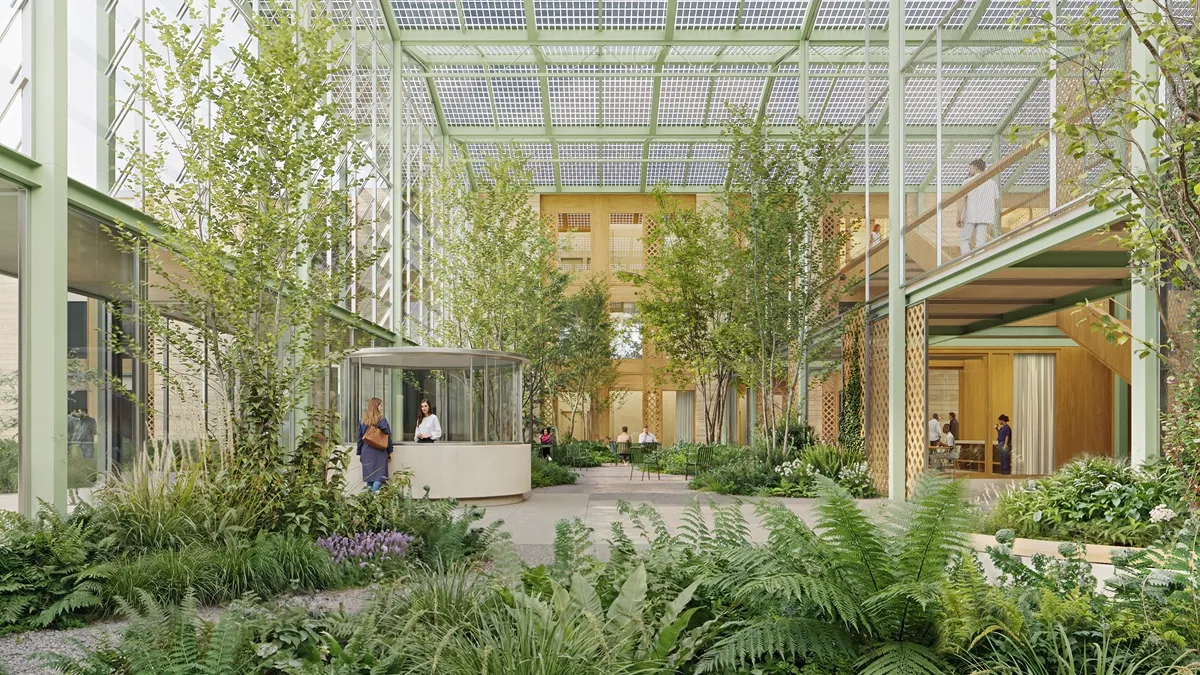 Entrée de l'Hôpital de psychiatrie adulte - Copyright : ffbk Architectes et PTArchitecten