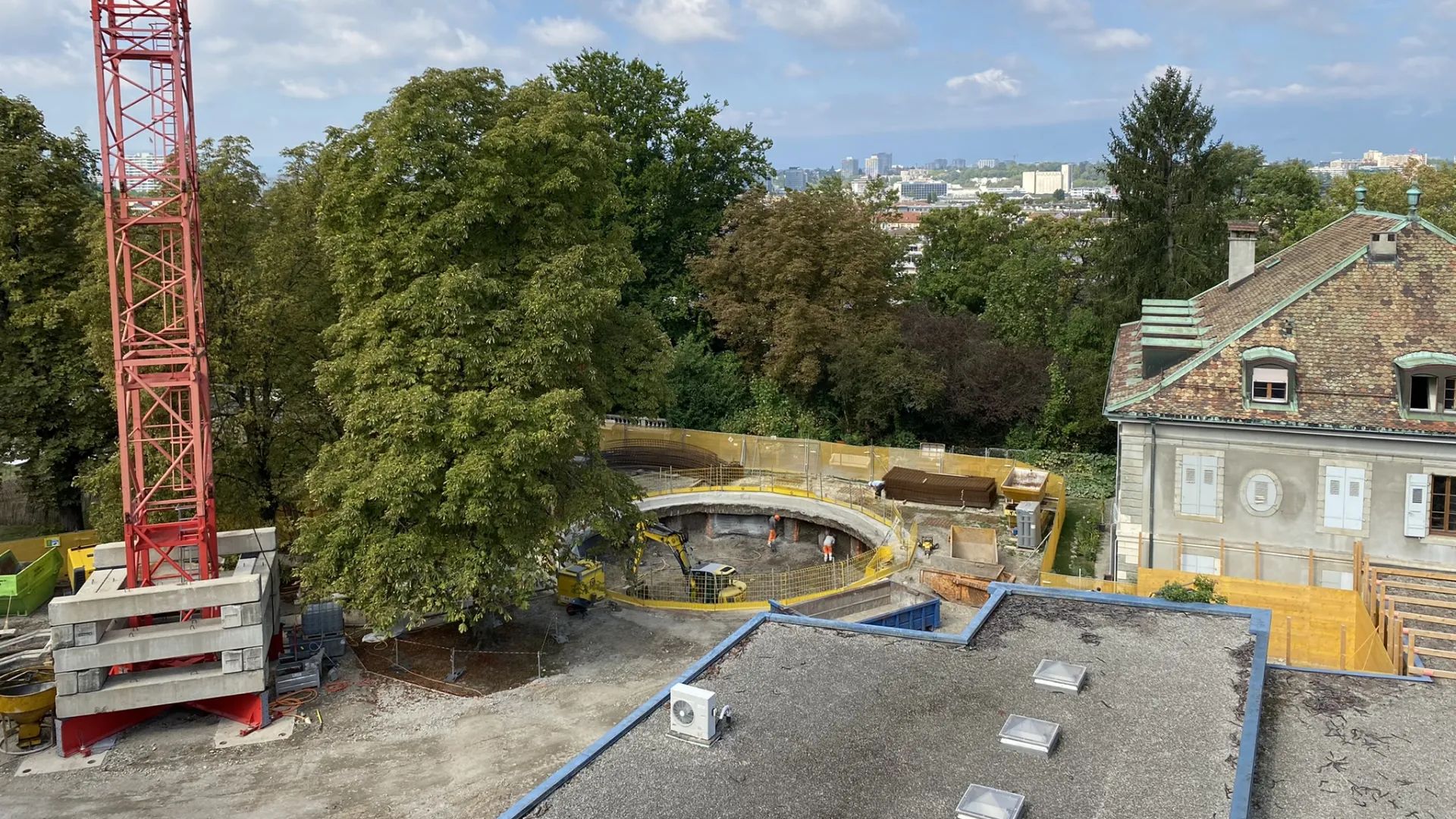 travaux du tunnel