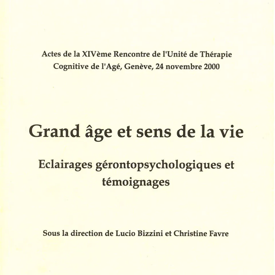 Grands âge et sens de la vie