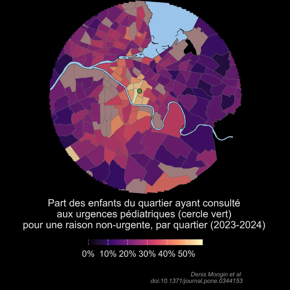 Part des enfants du quartier ayant consulté aux urgences pédiatriques