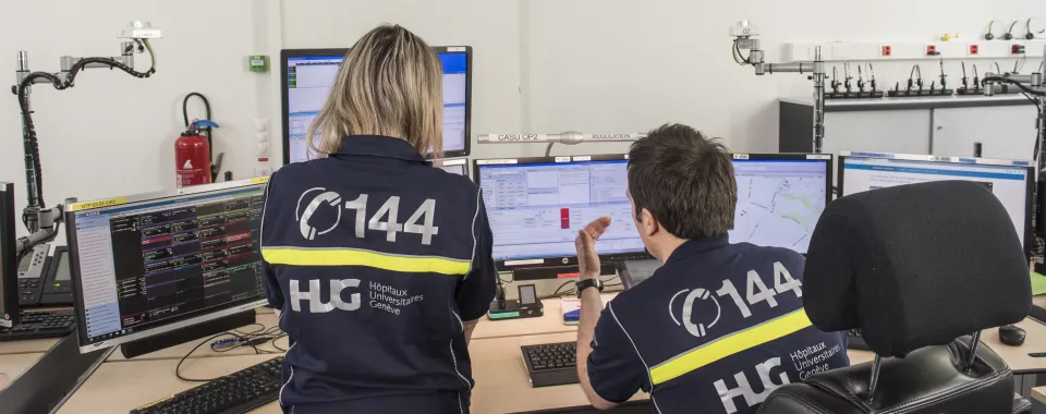 Unité Urgences Santé (144) Genève - Copyright : HUG