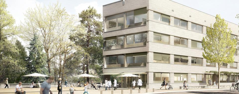 Nouveau centre de chirurgie ambulatoire à Genève : Pose de la première pierre - Copyright : Meier+ associés architectes