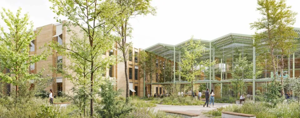 Parvis du futur hôpital de psychiatrie à Genève - Copyright : ffbk Architectes et PTArchitecten